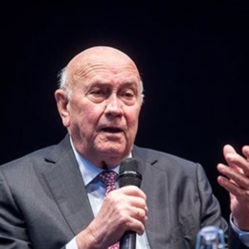 FW de Klerk: 'Our experience gave hope to the world ...